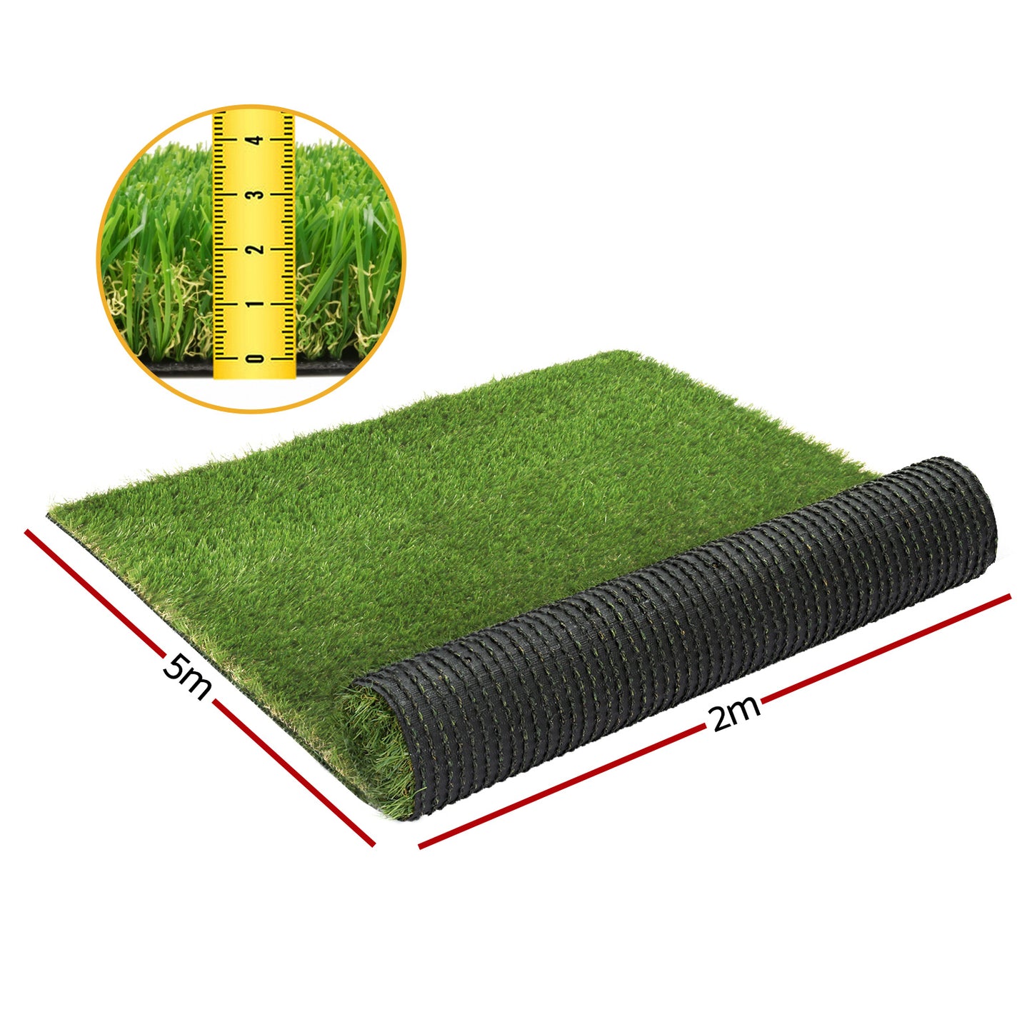 Artificial Grass 30mm 2mx5m 50SQM Synthetic Fake Lawn Turf Plastic Plant 4-coloured