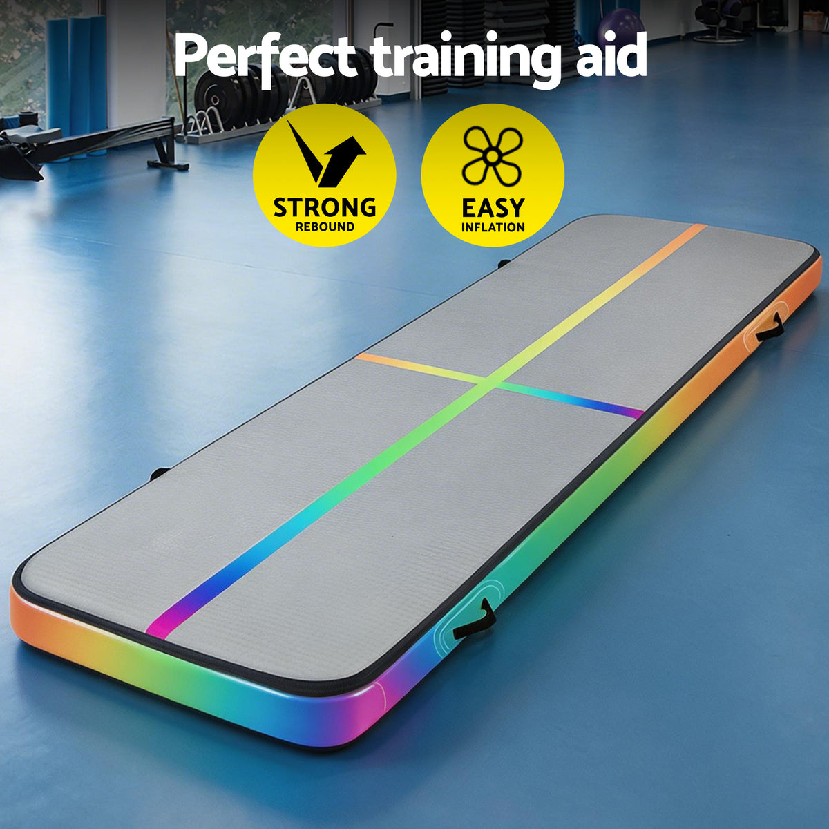 Air Track Inflatable Tumbling Gymnastics Mat - 4X1X0.2M