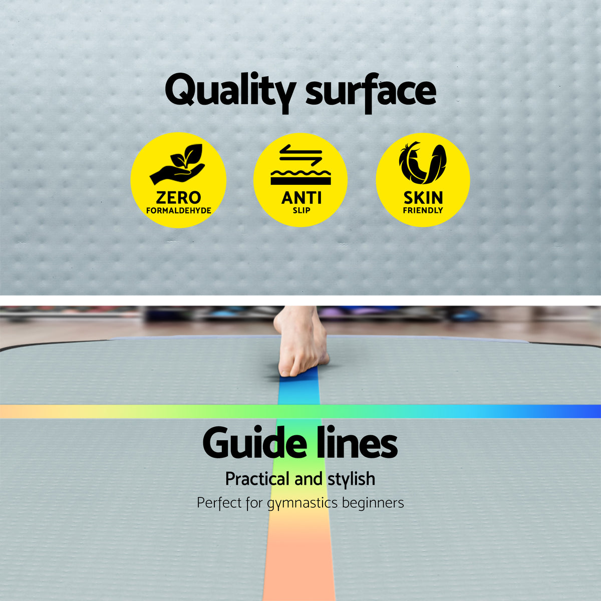 Air Track Inflatable Tumbling Gymnastics Mat - 4X1X0.2M