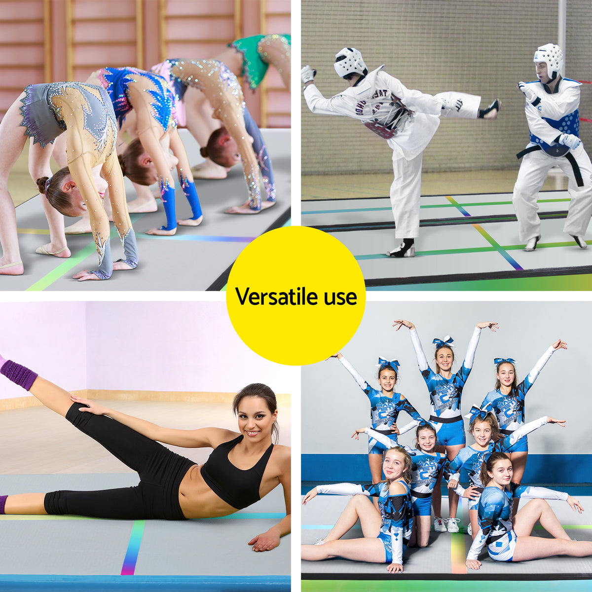 Air Track Inflatable Tumbling Gymnastics Mat - 4X1X0.2M
