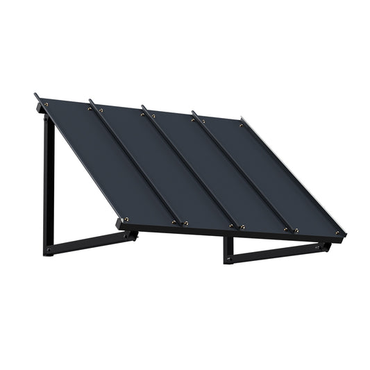 Instahut Window Door Awning Canopy 1mx1.2m Black Metal Frame