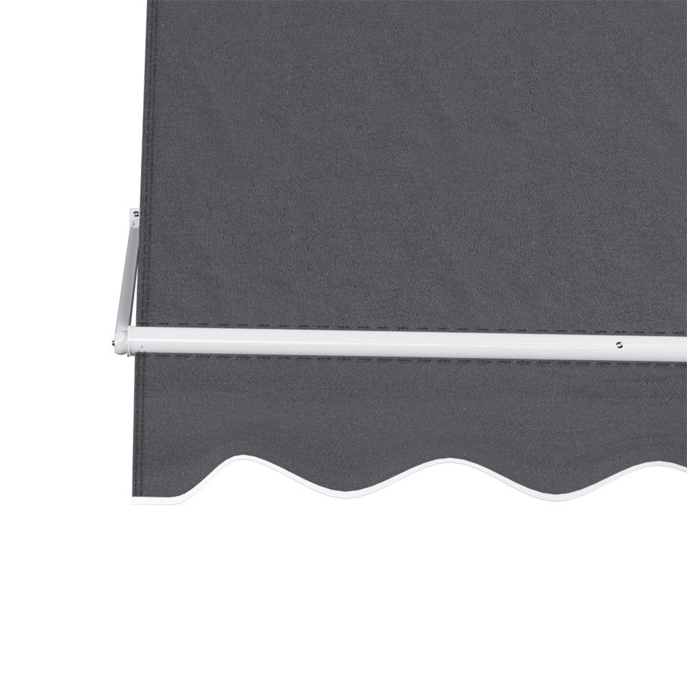 Retractable Fixed Pivot Arm Window Awning Outdoor Blinds 2.1X2.1M - Grey