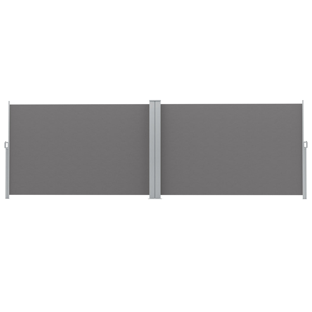 Side Awning Sun Shade Outdoor Blinds Retractable Screen 1.8X6M Grey