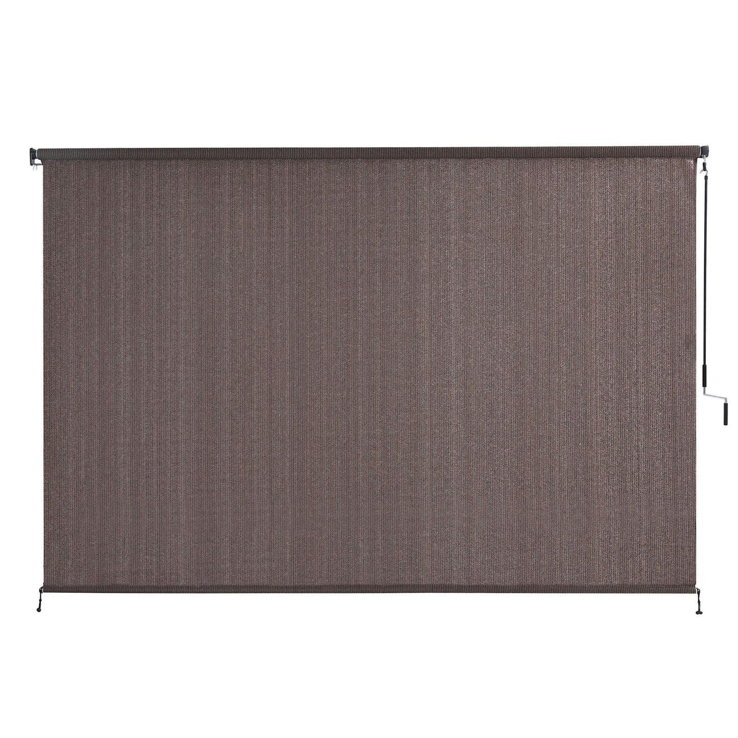 Outdoor Blinds Light Filtering Roll Down Awning Shade 3X2.5M - Brown