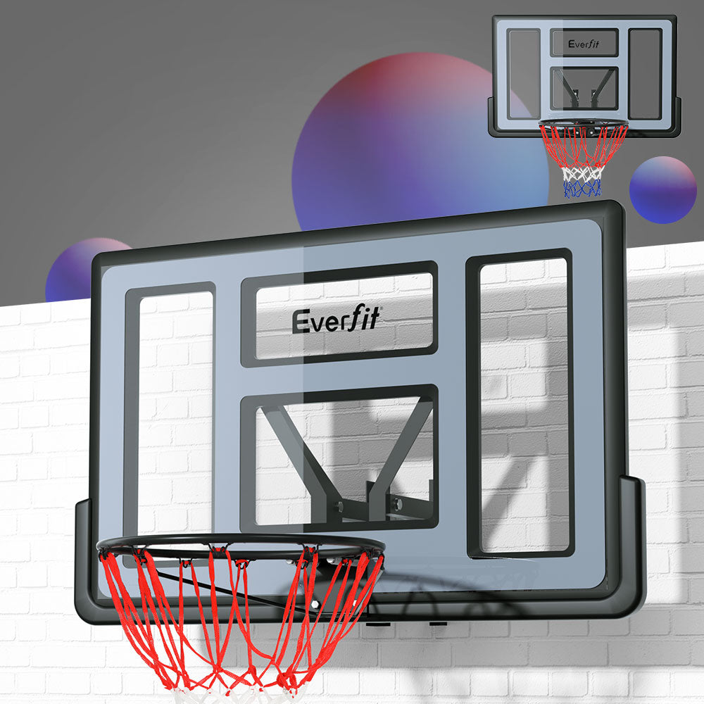 45" Basketball Hoop Backboard Wall Mounted Ring Net Sports Pro System