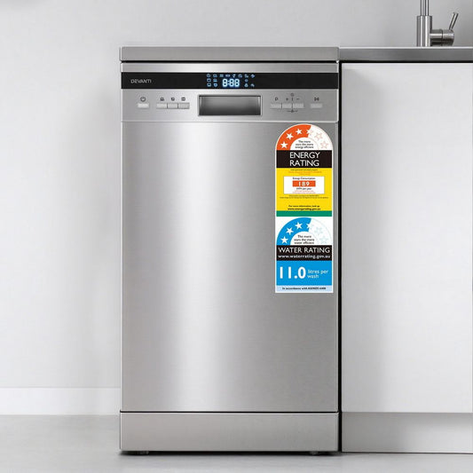 Devanti 10 Place Settings Freestanding Dishwasher Silver BDW