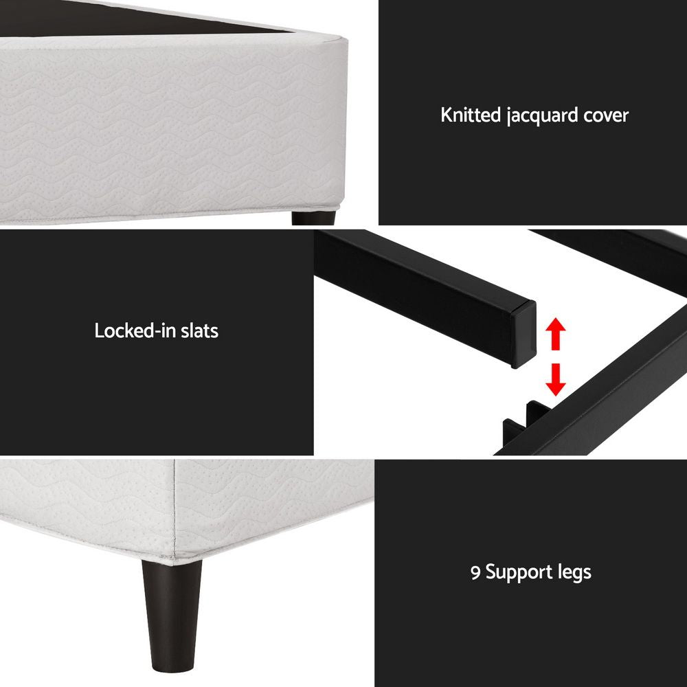 Bed Frame Double Size Metal - Grey MASON