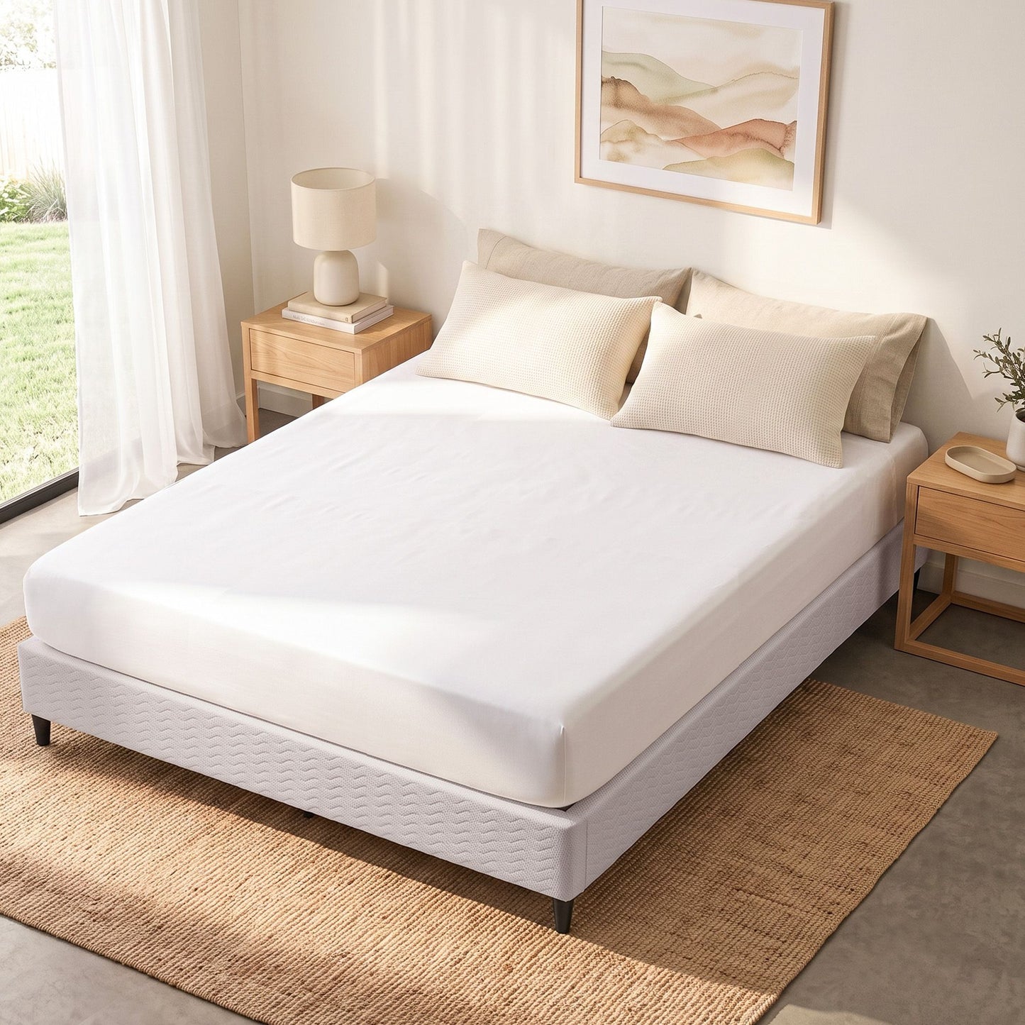 Bed Frame King Size Metal - Grey MASON