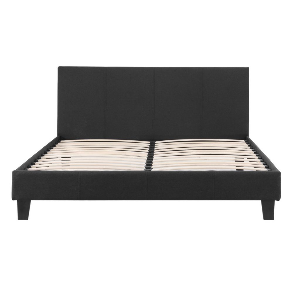 Bed Frame Queen, Fabric, Charcoal