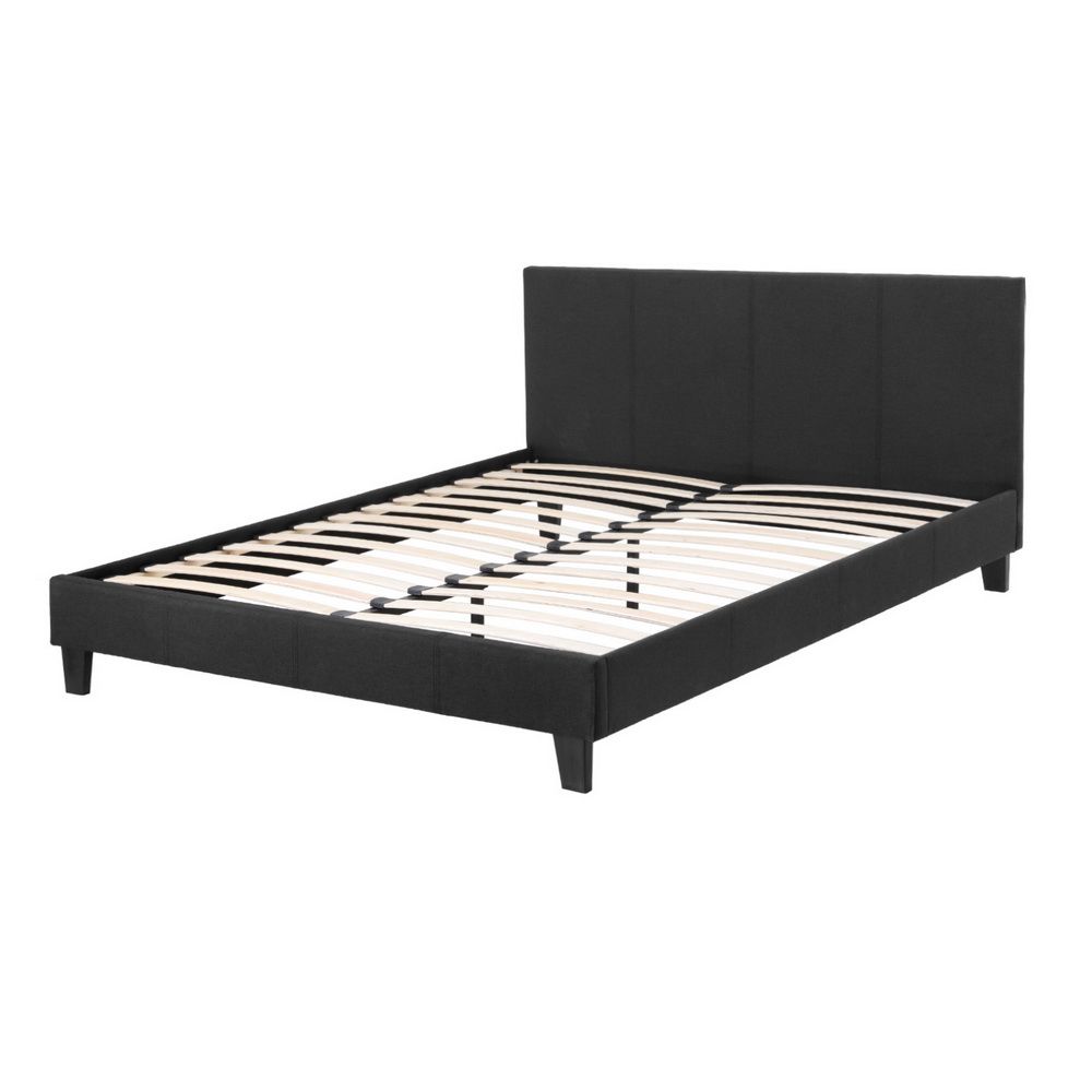 Bed Frame Queen, Fabric, Charcoal