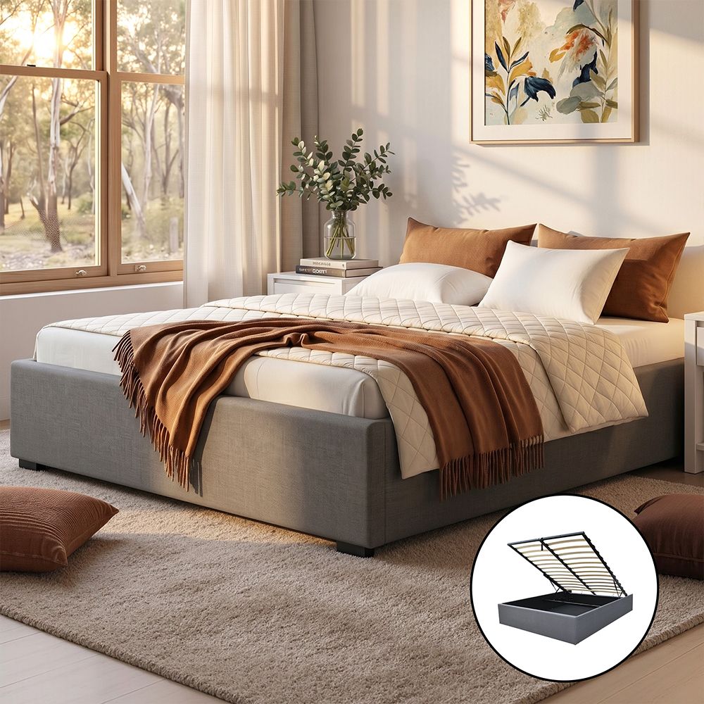 Gas Lift Bed Frame Base Double Full Size