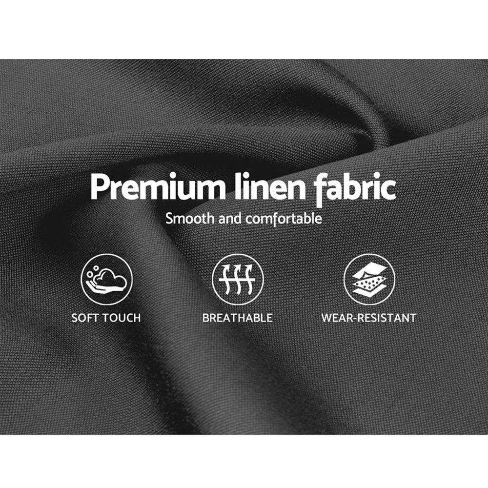 Bed Frame Double Size Gas Lift with Storage Fabric - Charcoal Vila