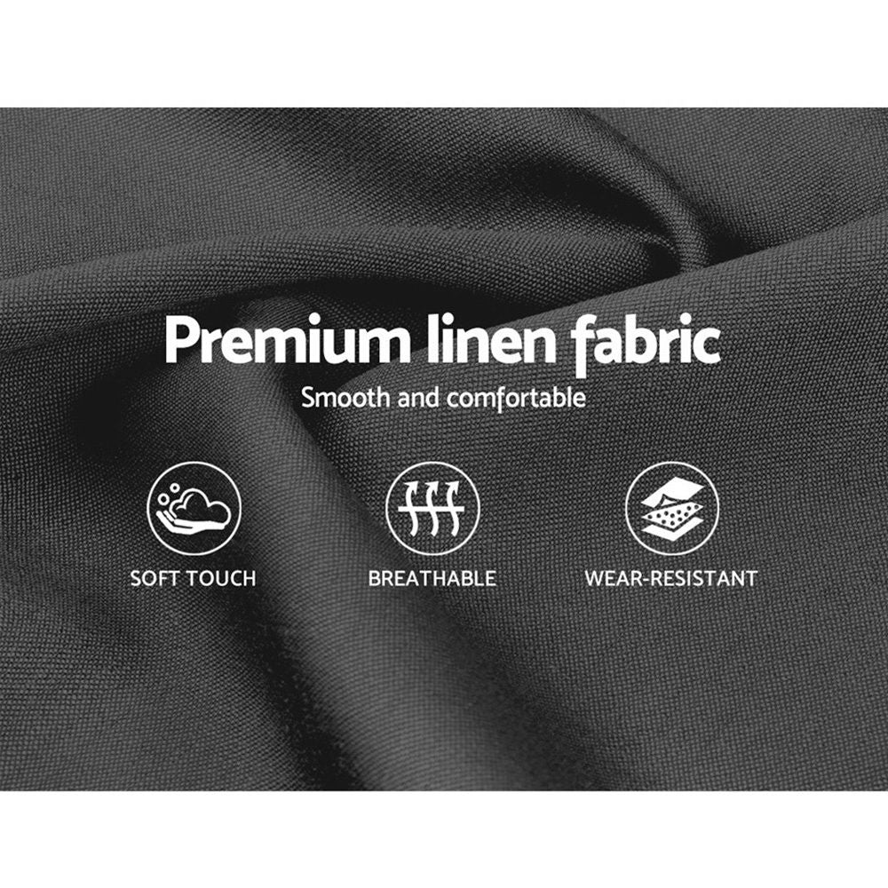 Bed Frame Double Size Gas Lift with Storage Fabric - Charcoal Vila