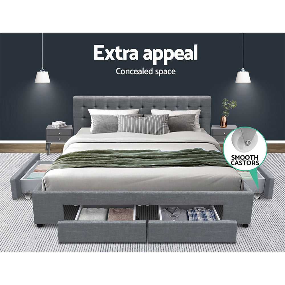 Tiyo bed storage with pack contents and accessory layout