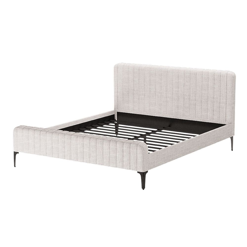 Bed Frame King Size - Beige AMMY