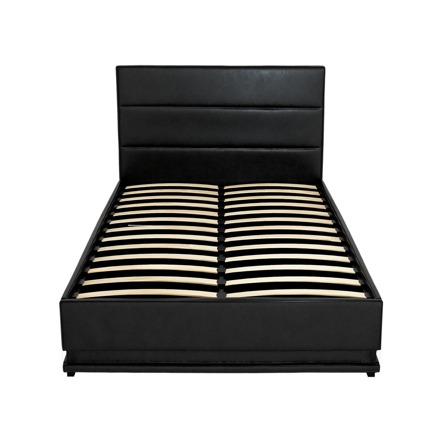 LED Bed Frame Rgb King Single Leather