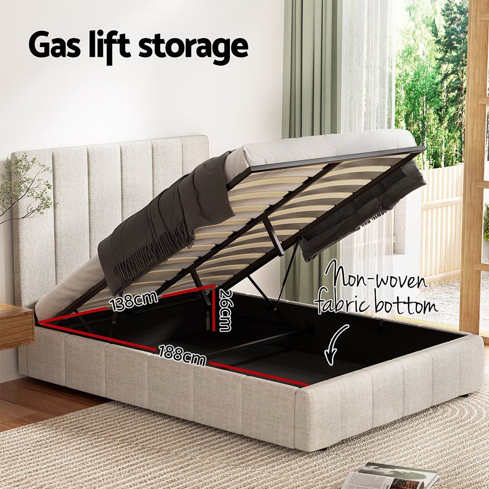 Bed Frame Double Size - Beige TETTE