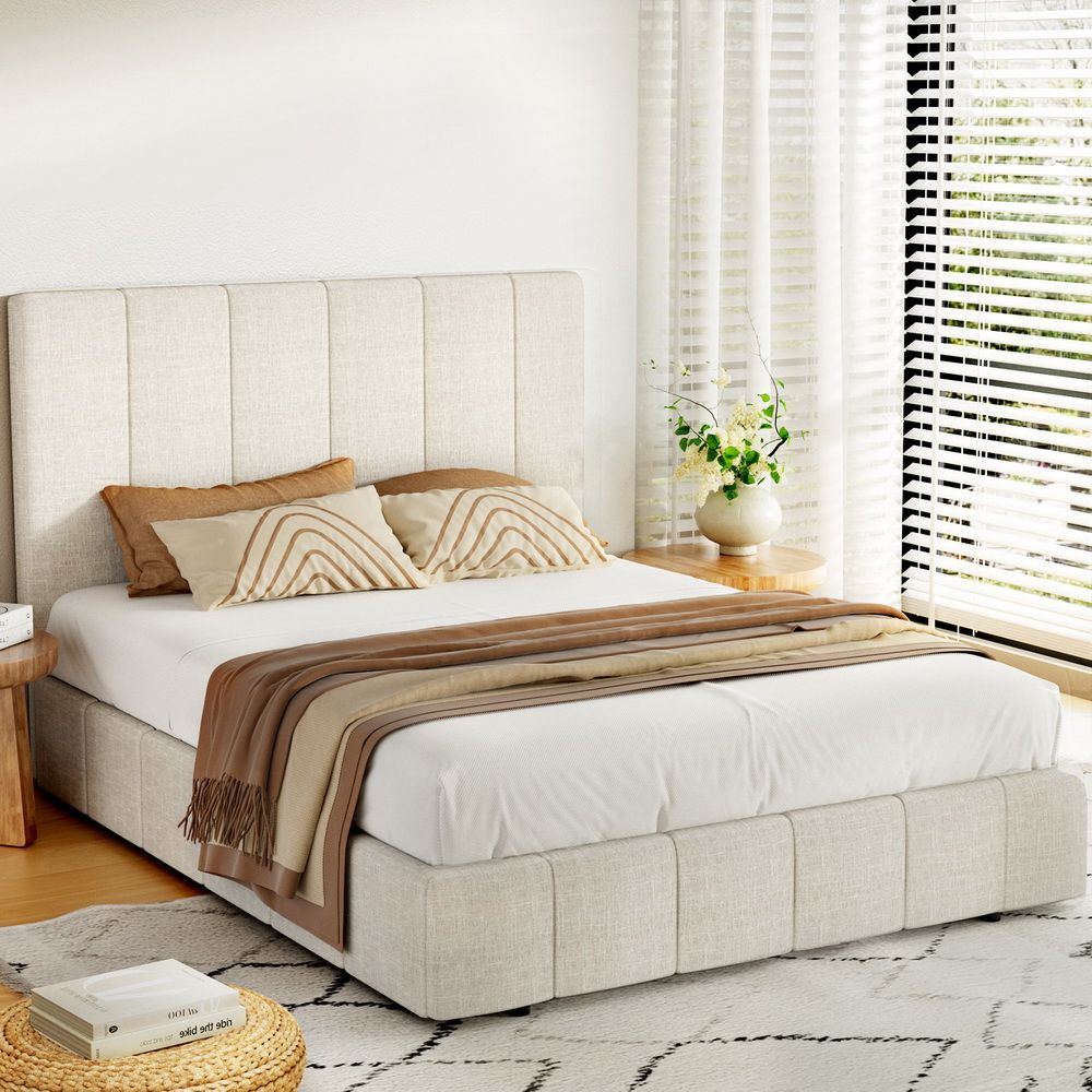 Bed Frame Queen Size - Beige TETTE