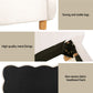 Bed frame with mattress double cloud headboard boucle