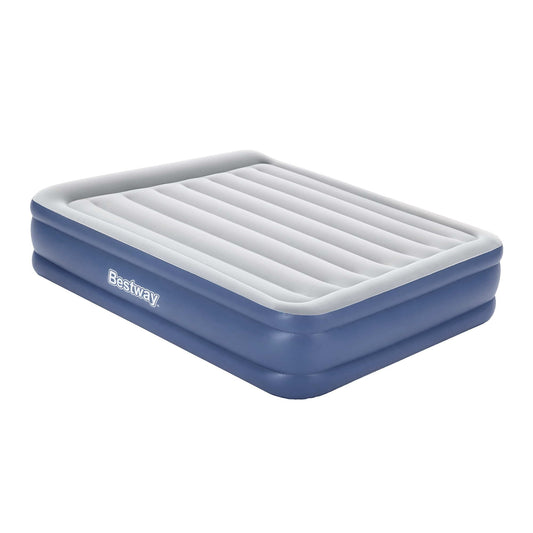 Queen Air Bed Inflatable Mattress Sleeping Mat Battery Built-in Pump