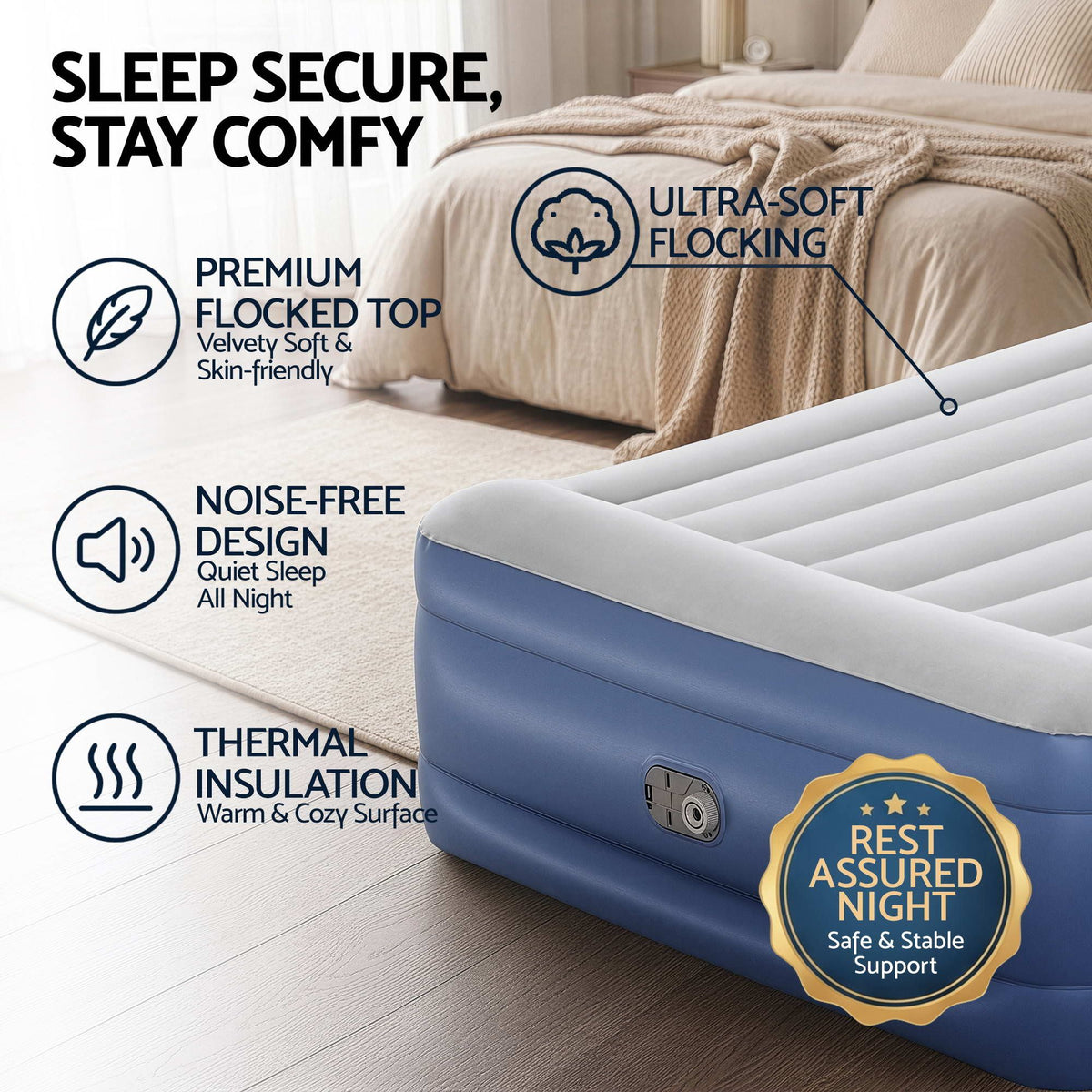 Inflatable Air Bed Mattress, Queen
