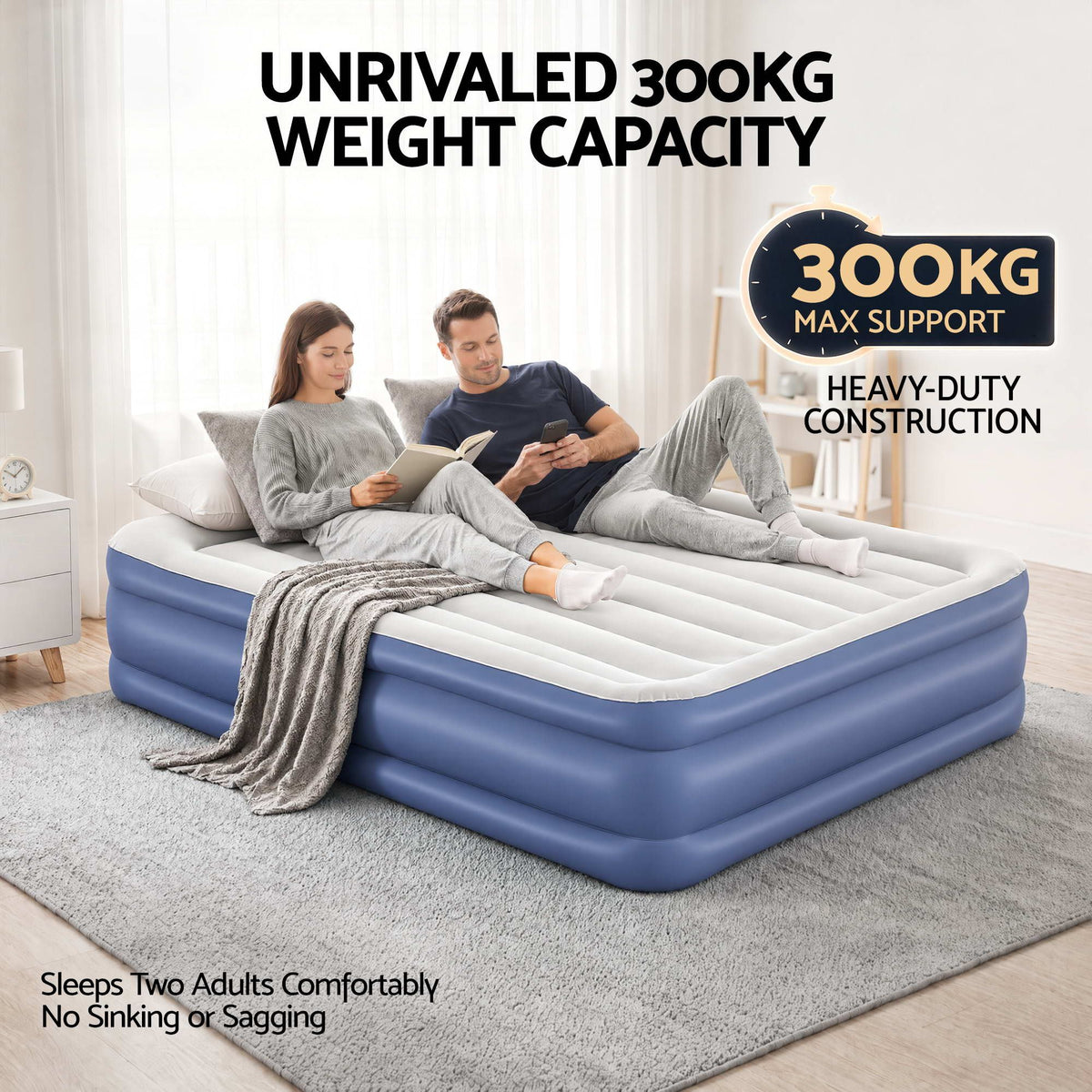 Inflatable Air Bed Mattress, Queen