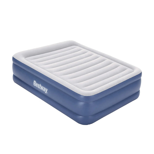 Queen Air Bed Inflatable Mattress Sleeping Mat Battery Built-in Pump