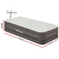 Air Mattress Single Inflatable Bed 46cm Airbed - Grey