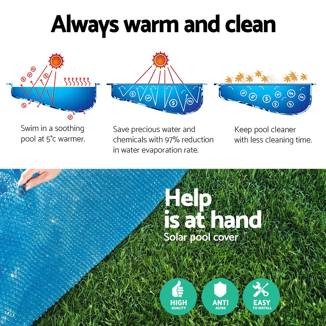 Pool Cover Solar Fits 4.17m Round Above Ground Swimming Pool Blanket