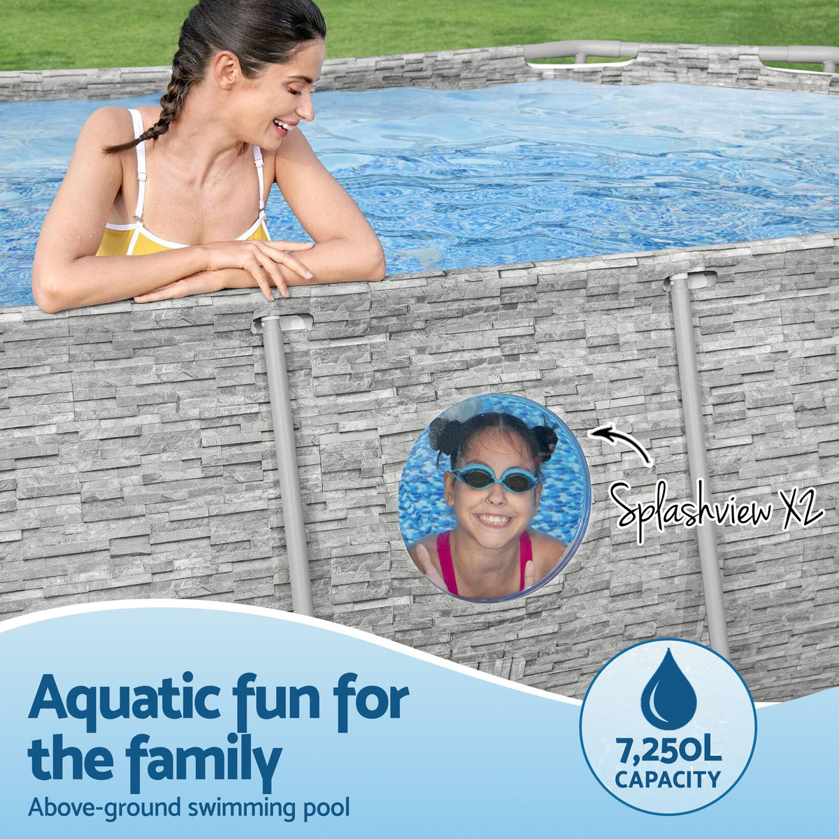 Swimming Pool Above Ground Power Steel Frame with Filter Pump 4.27M