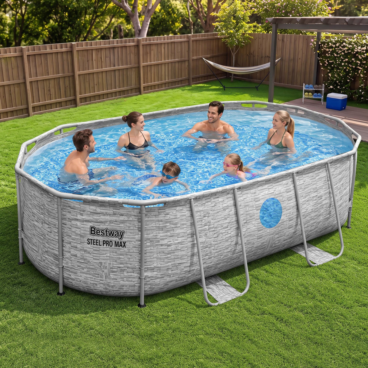 Swimming Pool Above Ground Power Steel Frame with Filter Pump 4.27M