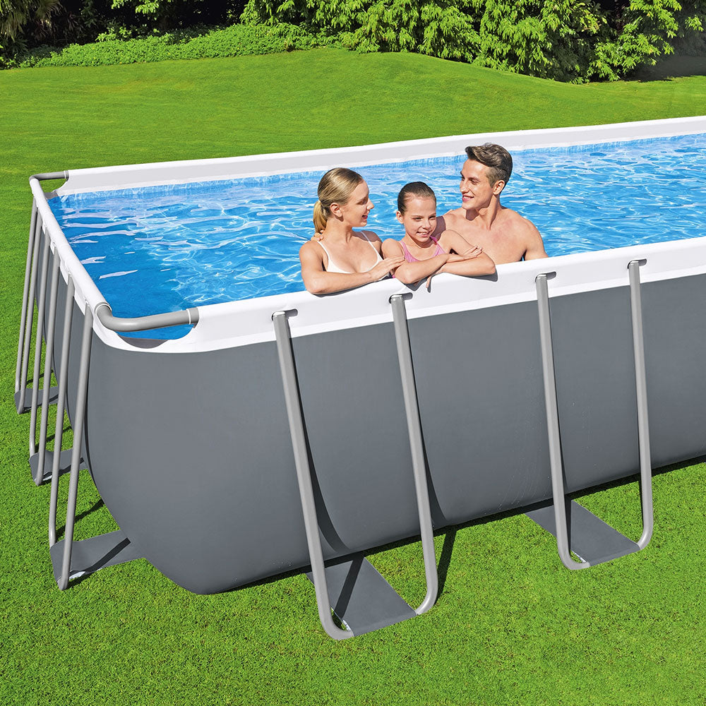 Swimming Pool 732x366x132CM Steel Frame Above Ground with Ladder 30045L