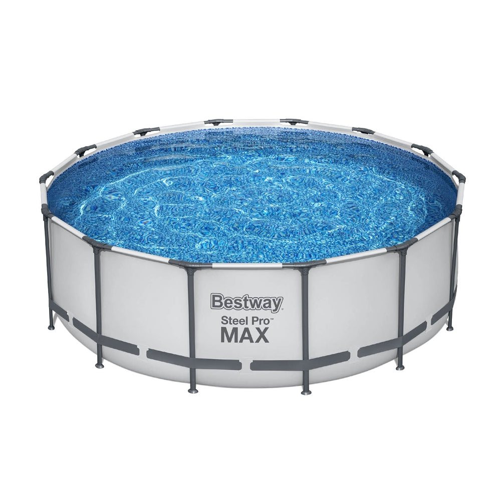 Swimming Pool Steel Frame 427x427x122cm Above Ground Pool with Filter Pump and Ladder