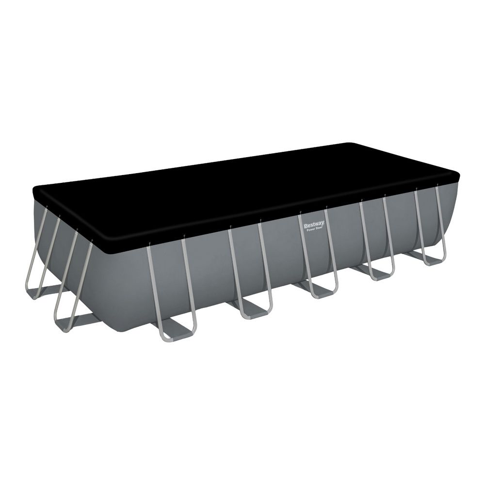 Swimming Pool Steel Frame 640x274x132cm Above Ground Pool with Filter Pump and Ladder 19281L