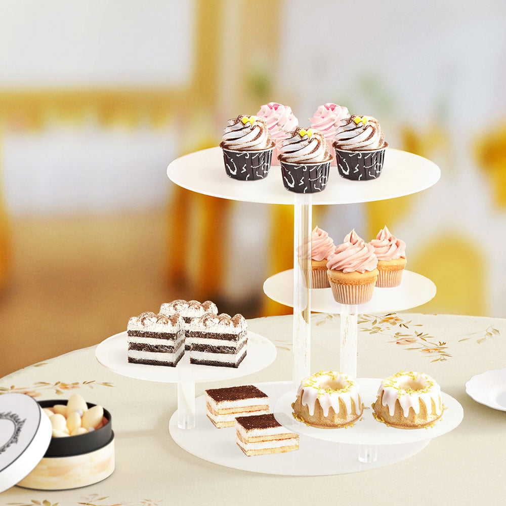 Cake Stand 5 Tiers Acrylic Holder Display Round Clear Wedding Party