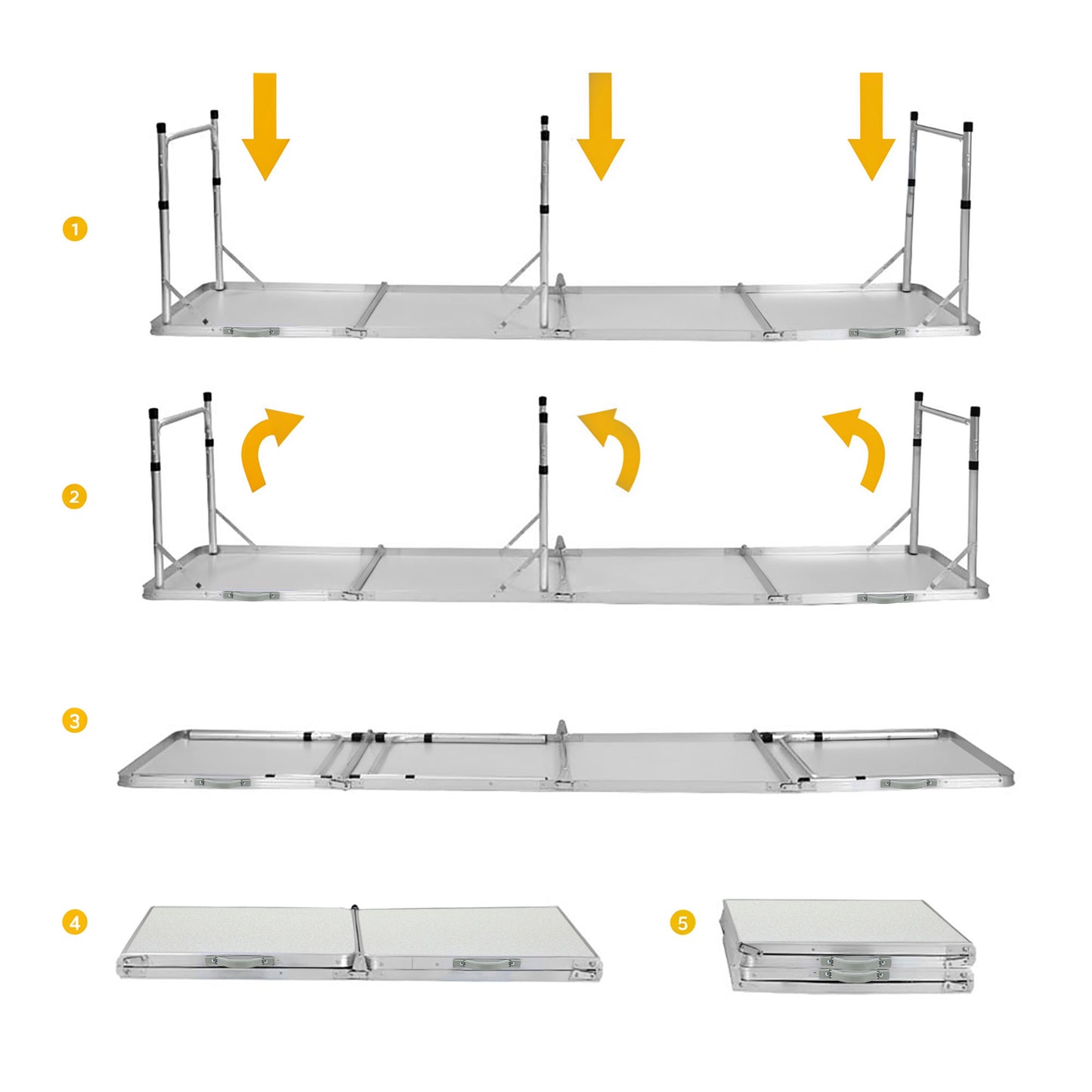 Camping Table Folding Aluminum Portable BBQ Outdoor - 240CM