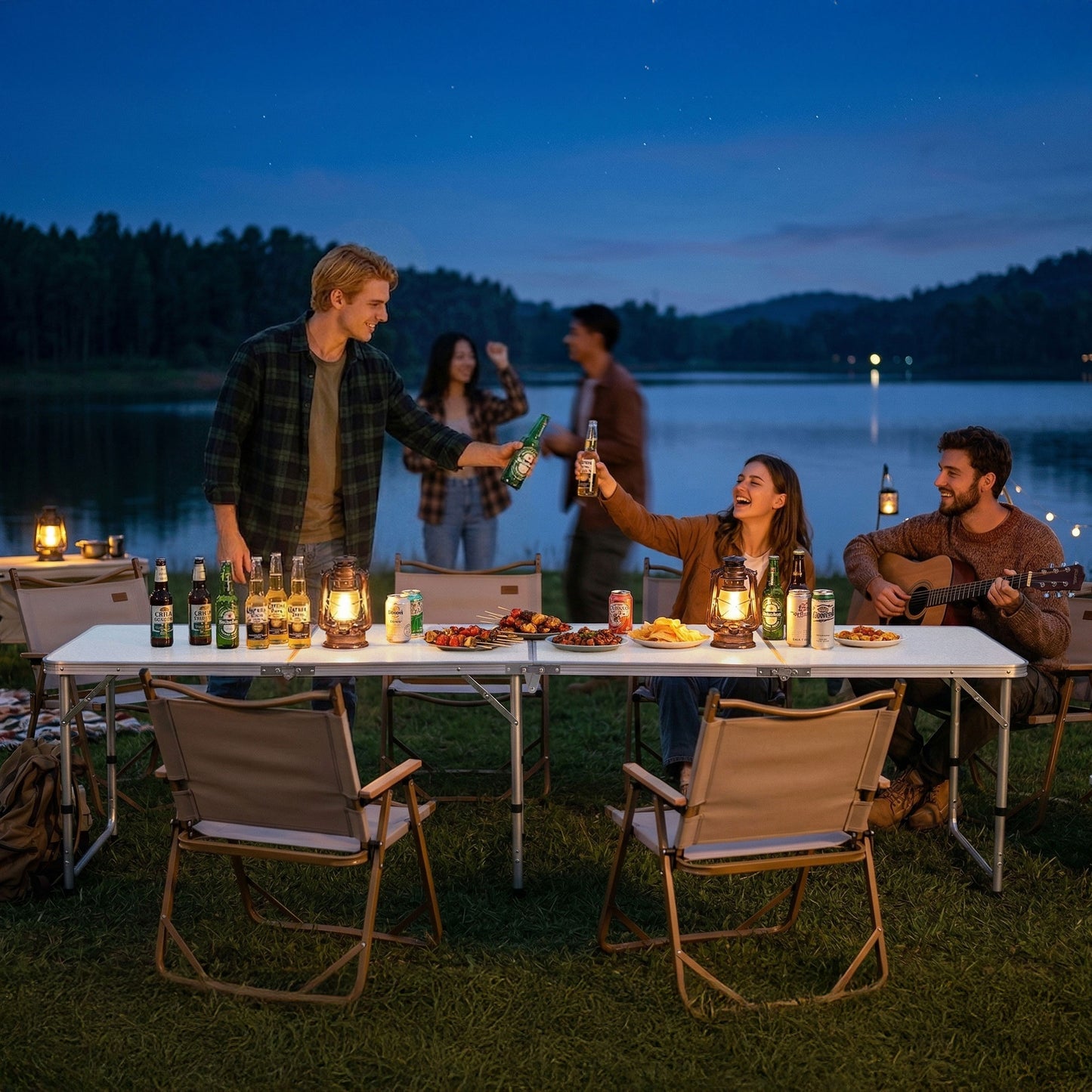 Camping Table Folding Aluminum Portable BBQ Outdoor - 240CM