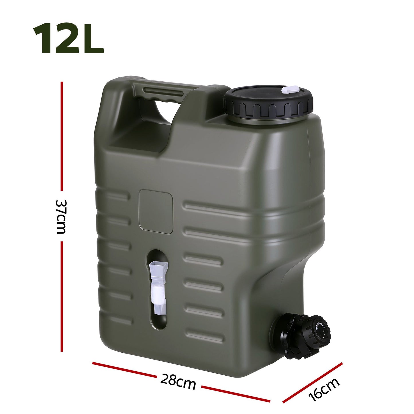 Water Container 12L HomeMyGarden Jerry Can Bucket for Camping Outdoor Storage Tank