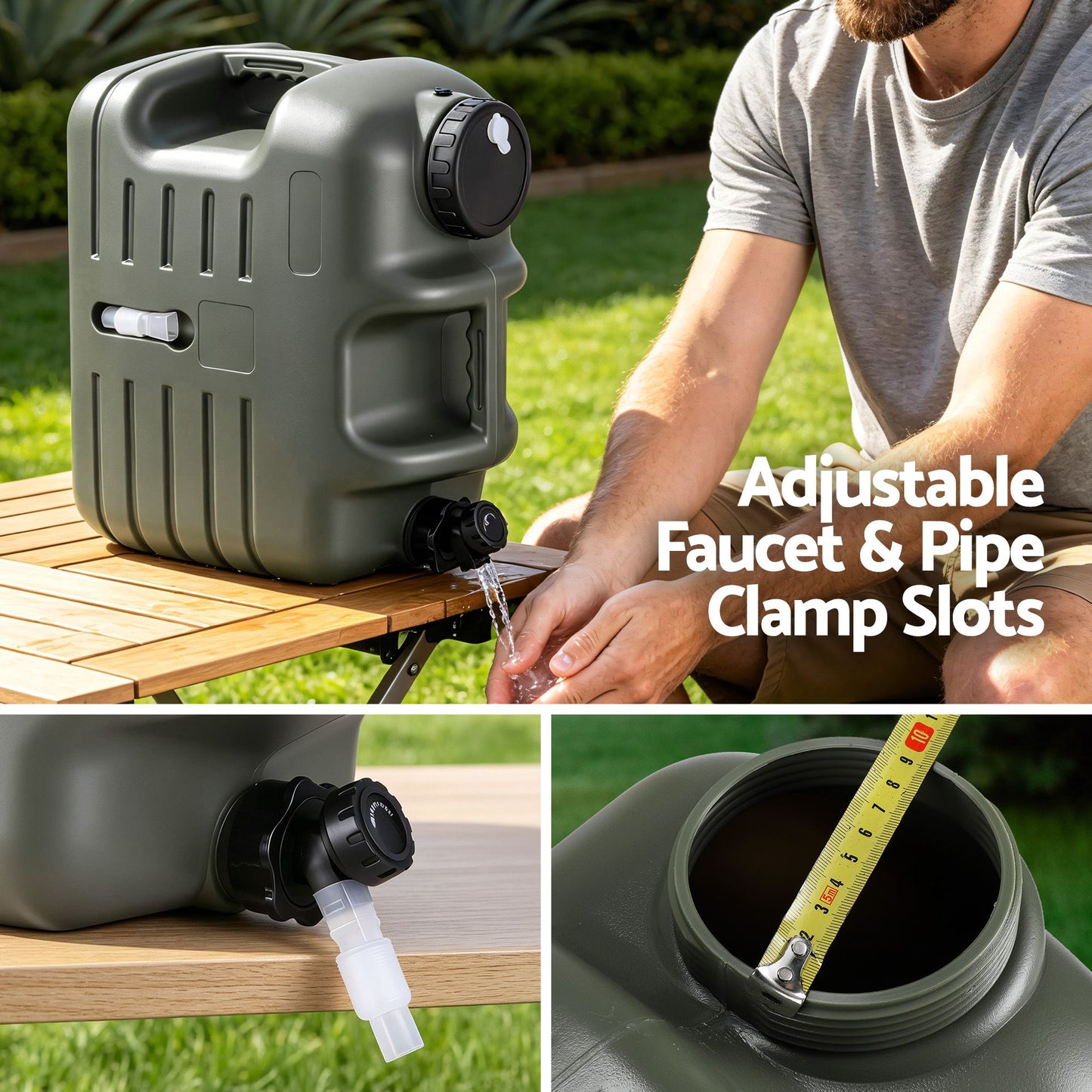 Water Container 25L Jerry Can Bucket for Camping Outdoor Storage Tank