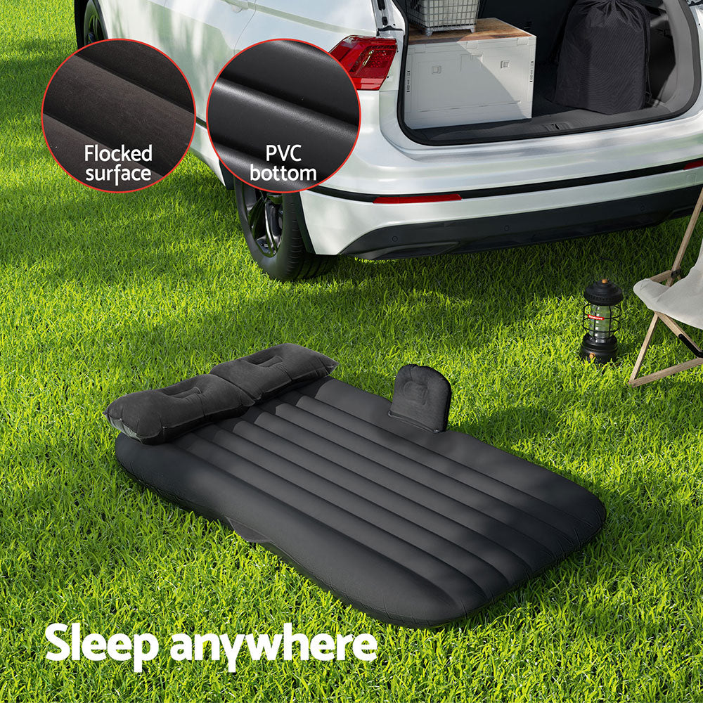 Car Mattress 134x78 Inflatable SUV Back Seat Camping Bed Black