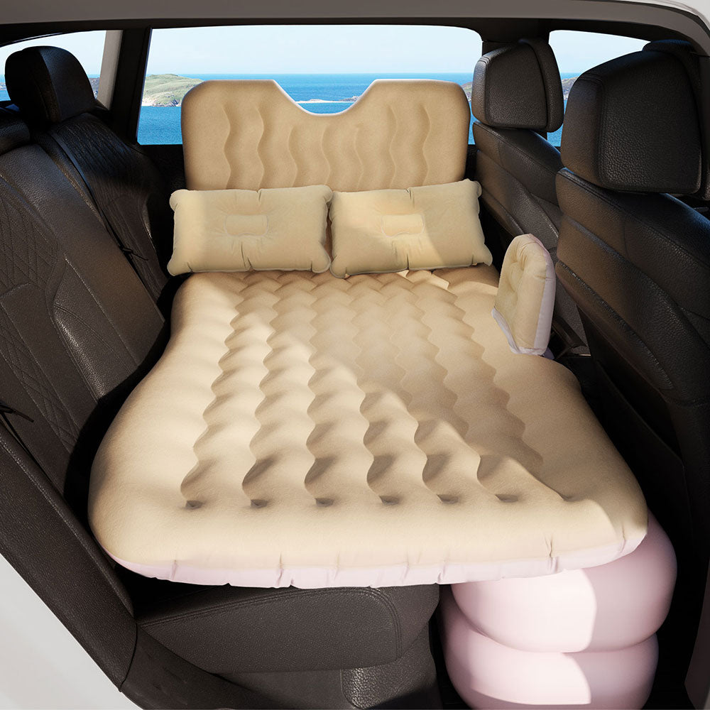 Car Mattress 176x80 Inflatable SUV Back Seat Camping Bed Beige