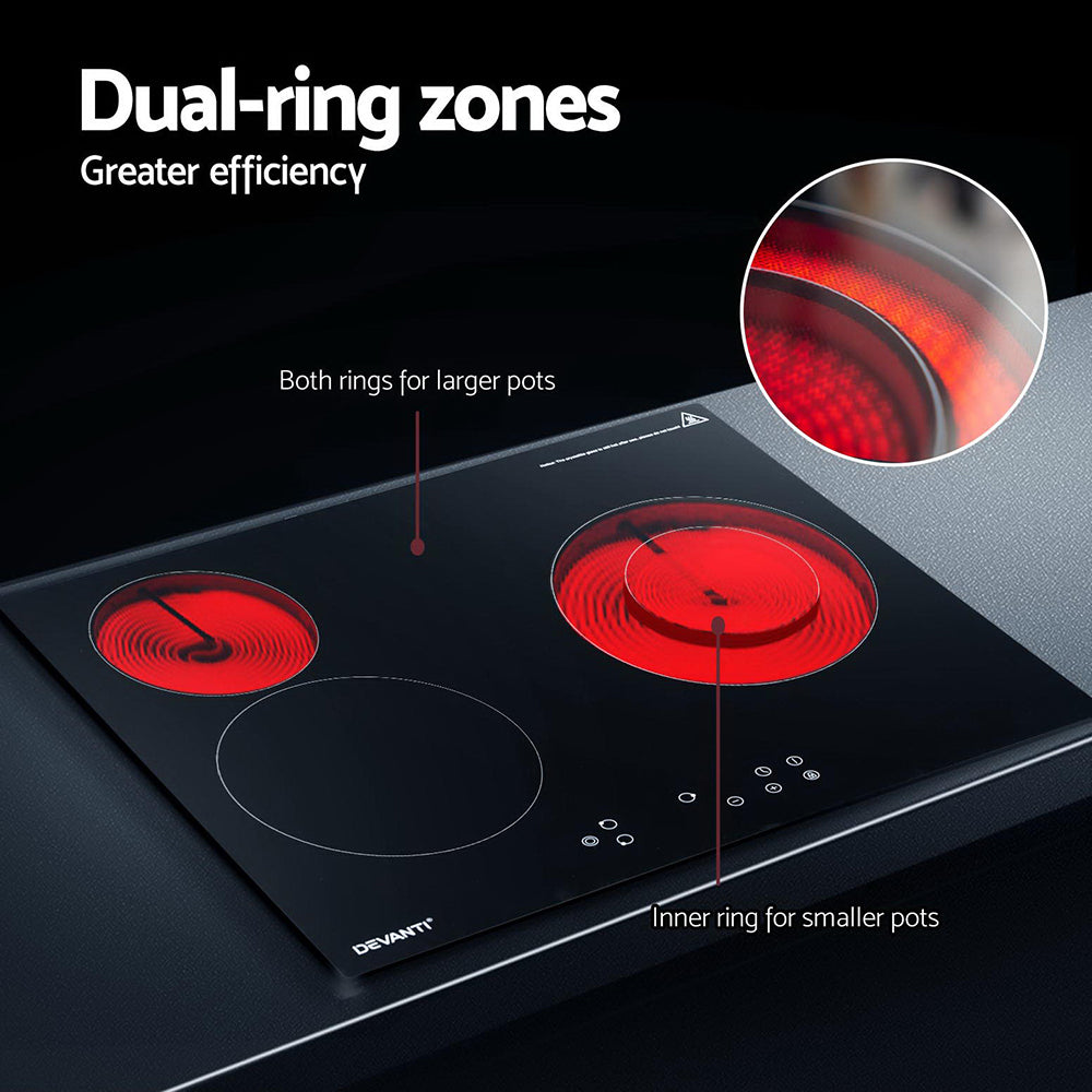 Ceramic Cooktop 60CM Kitchen Cooker 4 Burner Hob Touch