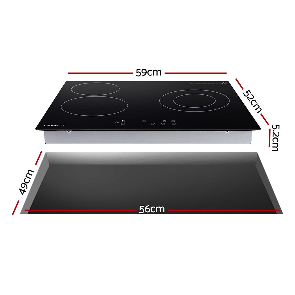 Kitchen cooker burner with hob touch cooktop control