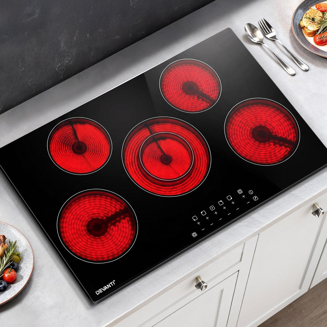 Ceramic Cooktop 90cm 5 Burner Stove Hob Touch Control 6-Zones