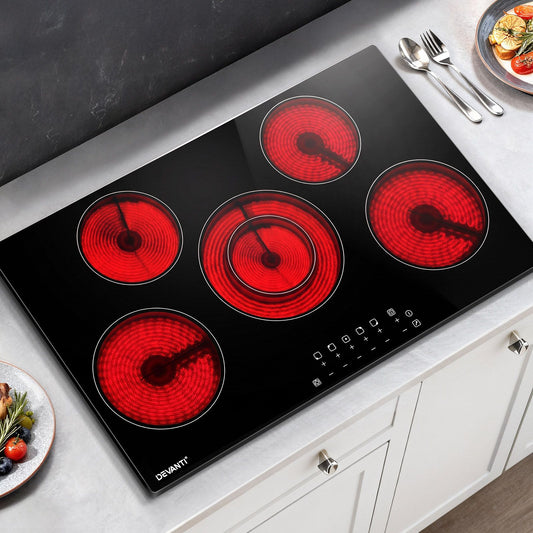 Ceramic Cooktop 90cm 5 Burner Stove Hob Touch Control 6-Zones