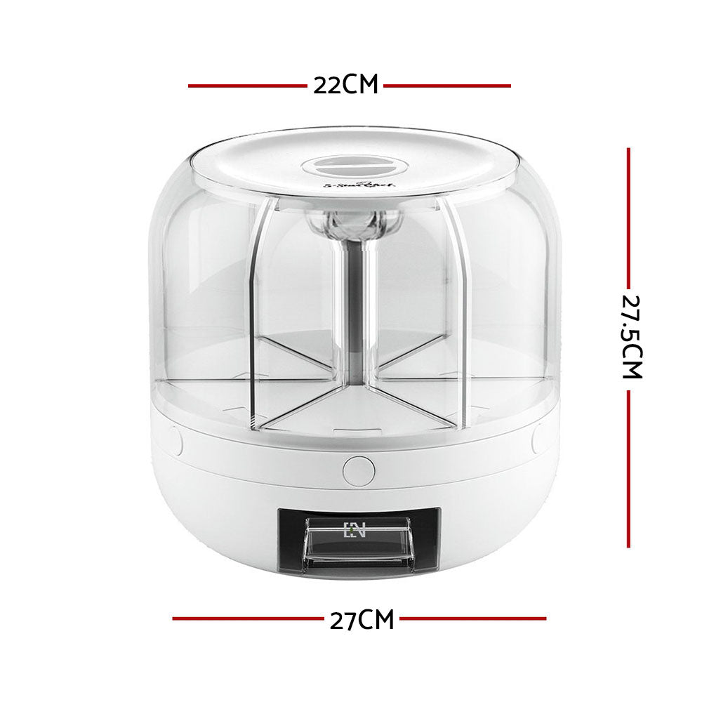 6 1 Rotating Grain Container 10kg Rice Cereal Dispenser