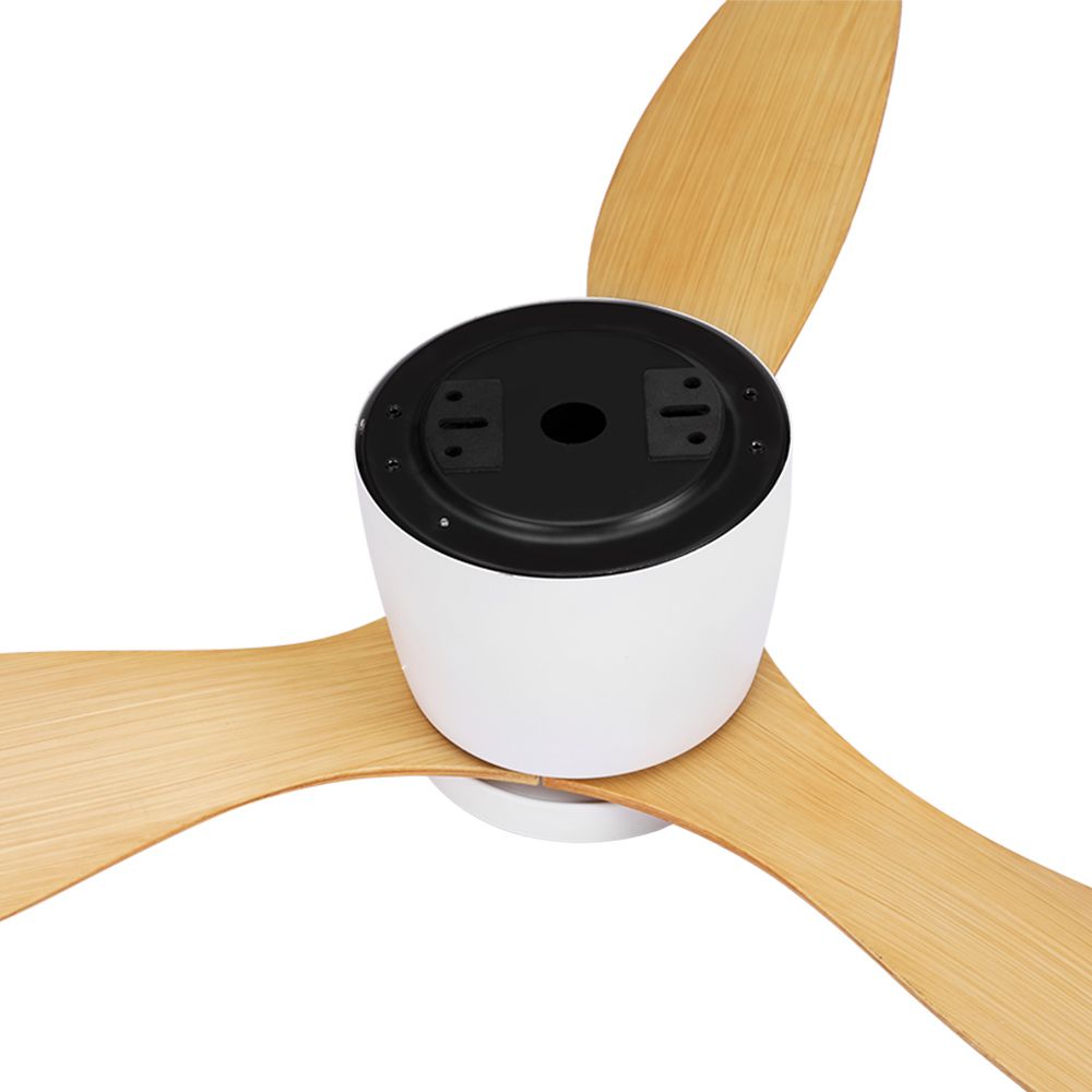 Ceiling Fan 52'' DC Motor with Light & Remote - Light Wood