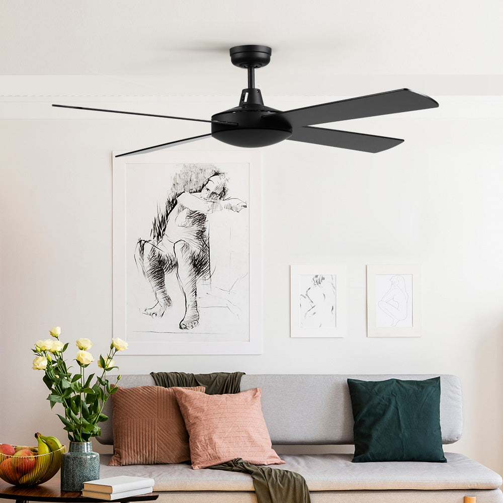 Ceiling Fan 52'' with Remote - Black