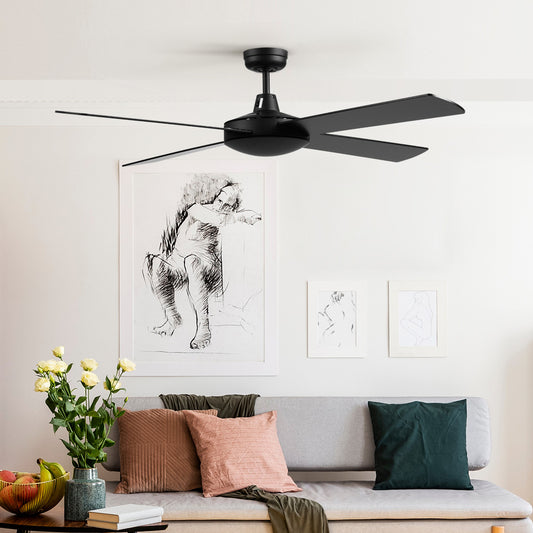 Ceiling Fan 52'' with Remote - Black