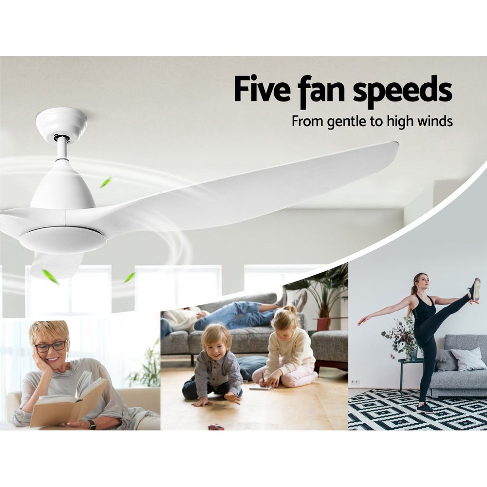 Ceiling Fan 64'' DC Motor with Light LED Remote Control 3 Blades